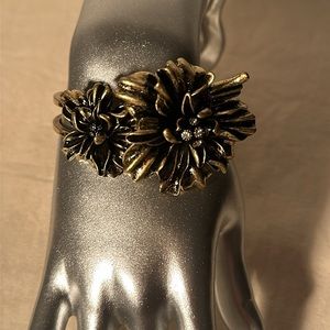 Fossil Flower Bangle Bracelet.